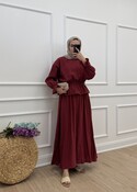 DİNA ETEKLİ TAKIM - Bordo