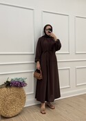 Aly elbise - Kahverengi