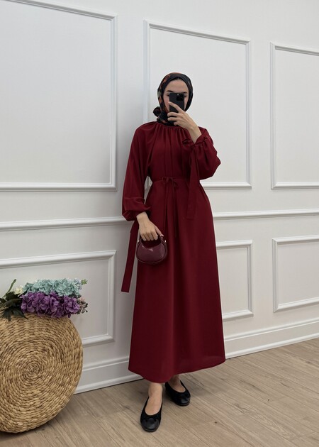 Aly elbise - bordo tonu