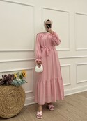 Ponpon Elbise - Pembe