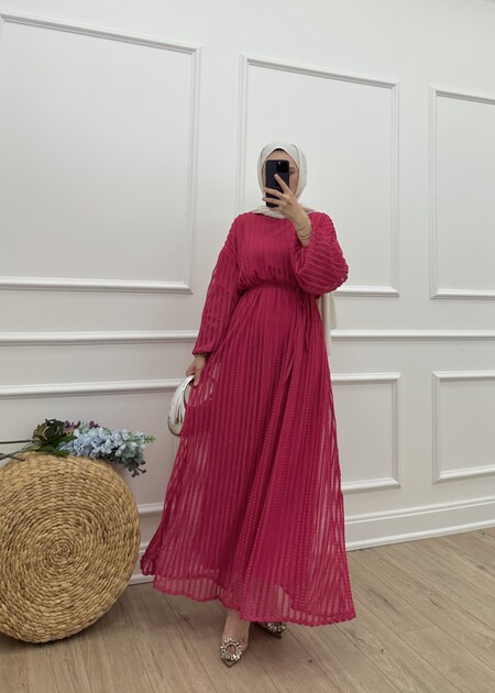 ROZA ELBİSE - Pembe