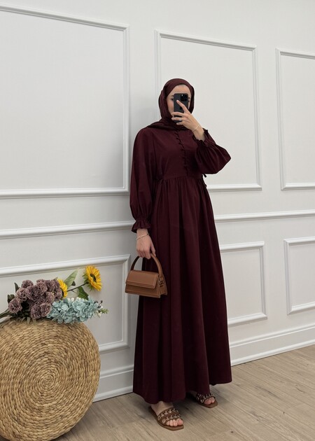Marvel Elbise - Bordo