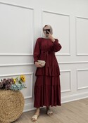 Loi elbise - bordo