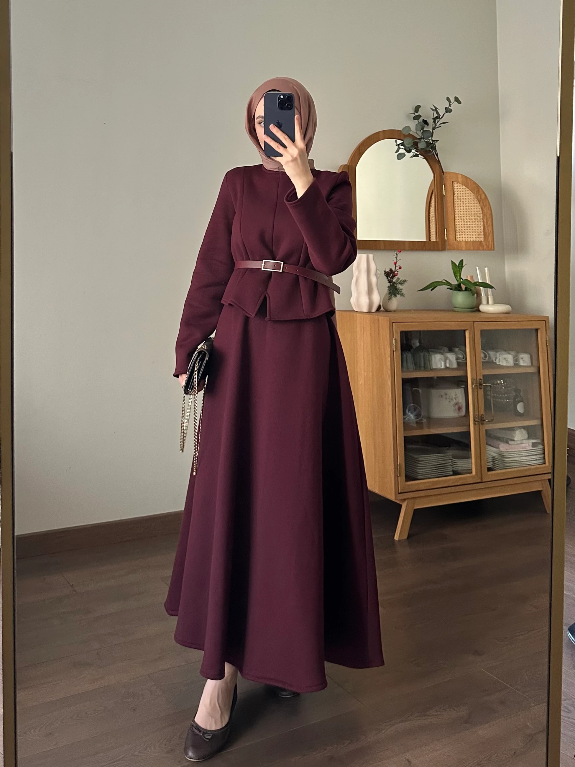 523 - Velora Etekli Takım | Bordo