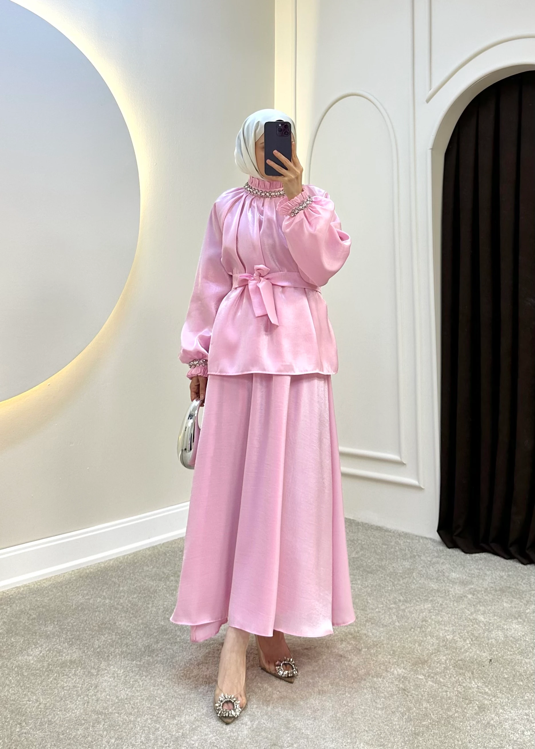 1071 - Rose Işıltılı Takım | Pembe